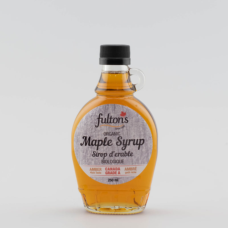 250ml Pure Organic Maple Syrup - glass bottle