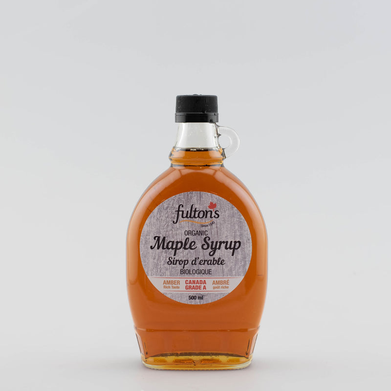 Pure Organic Maple Syrup - 500ml glass bottle